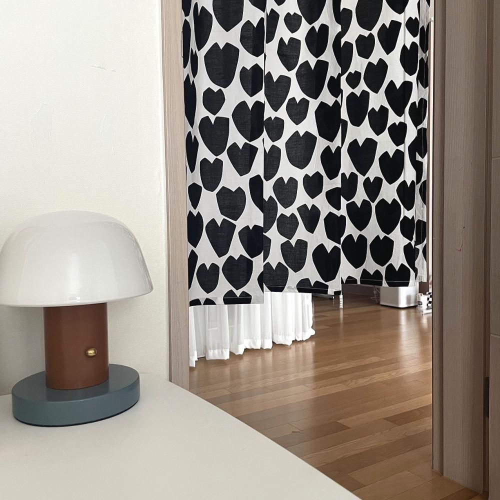 하트 가리개 커튼