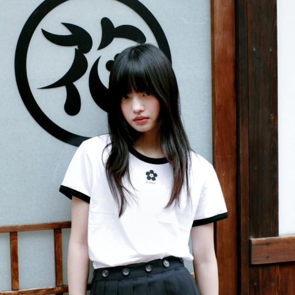 LOGO PRINT RINGER T-SHIRT_WHITE