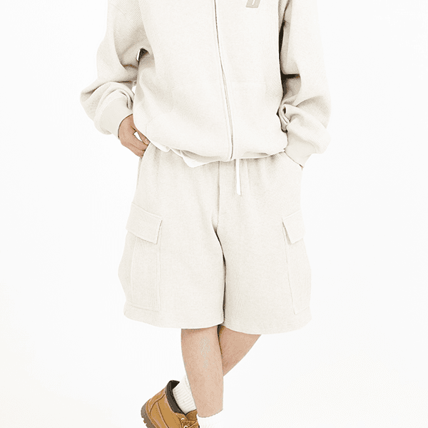 와플 카고 쇼츠 크림