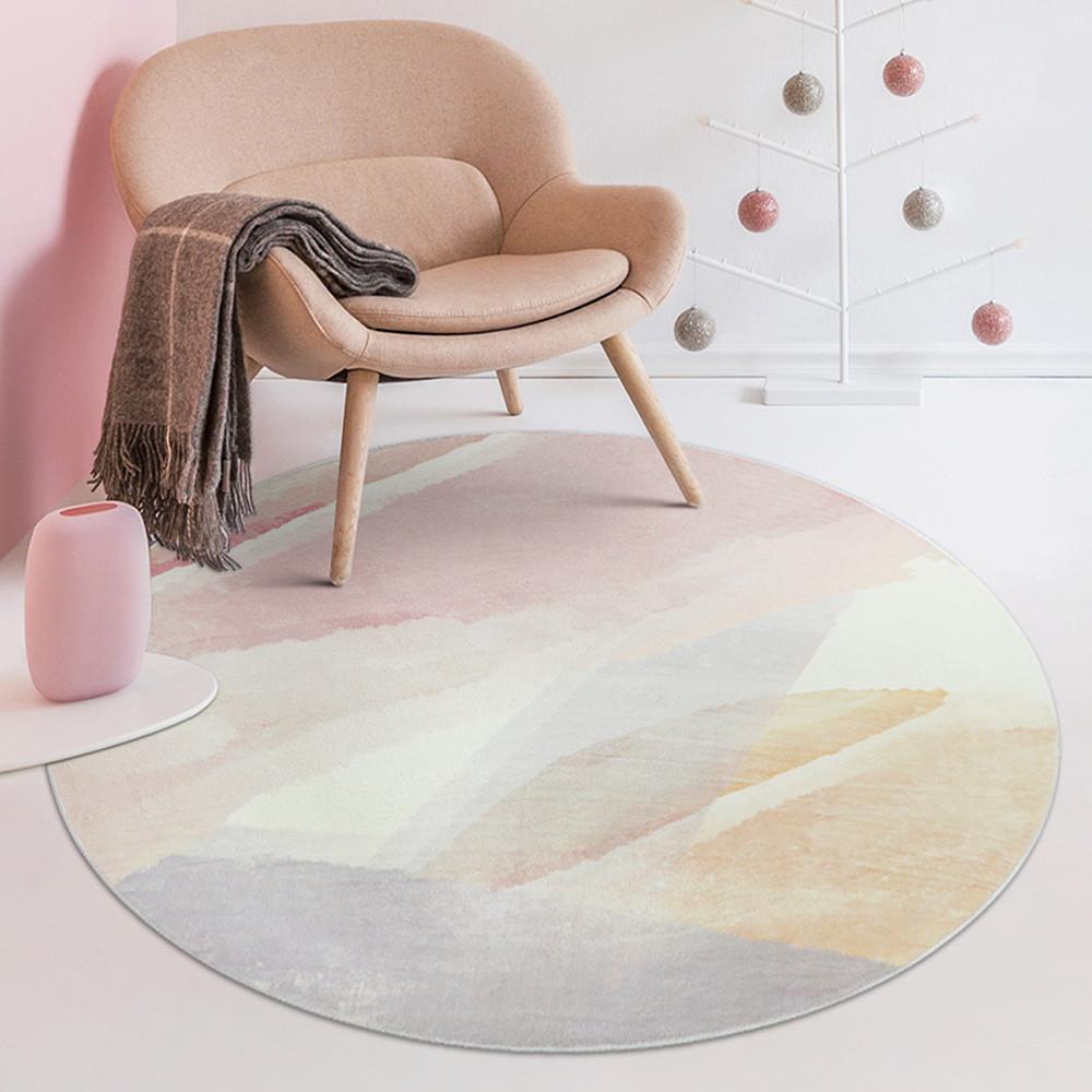 북유럽 3 타입 먼지없는 사계절 파스텔톤 원형러그 단모 사무실 소형 대형 거실 원룸 카페트