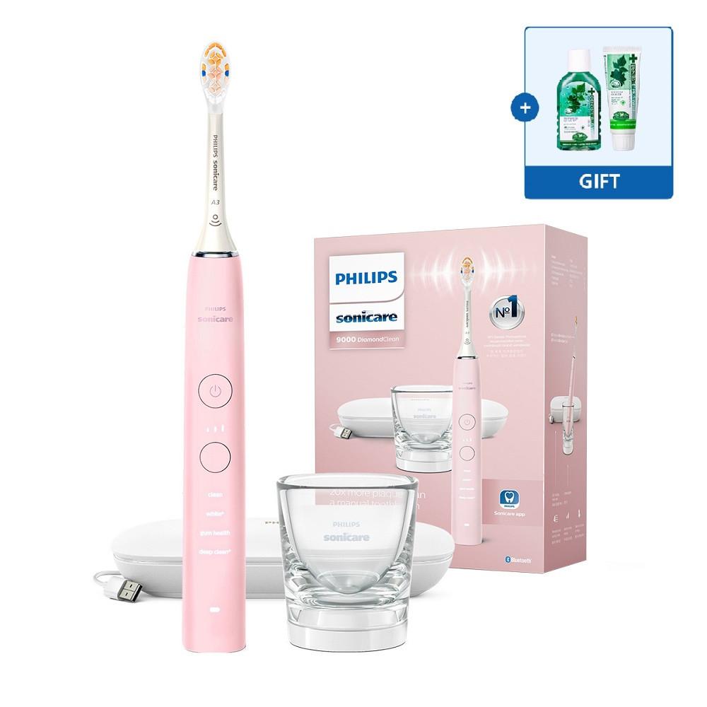 [덴티스테 가글/치약 증정+N포인트 5% 적립]필립스 소닉케어 다이아몬드클린 핑크 HX9914/76