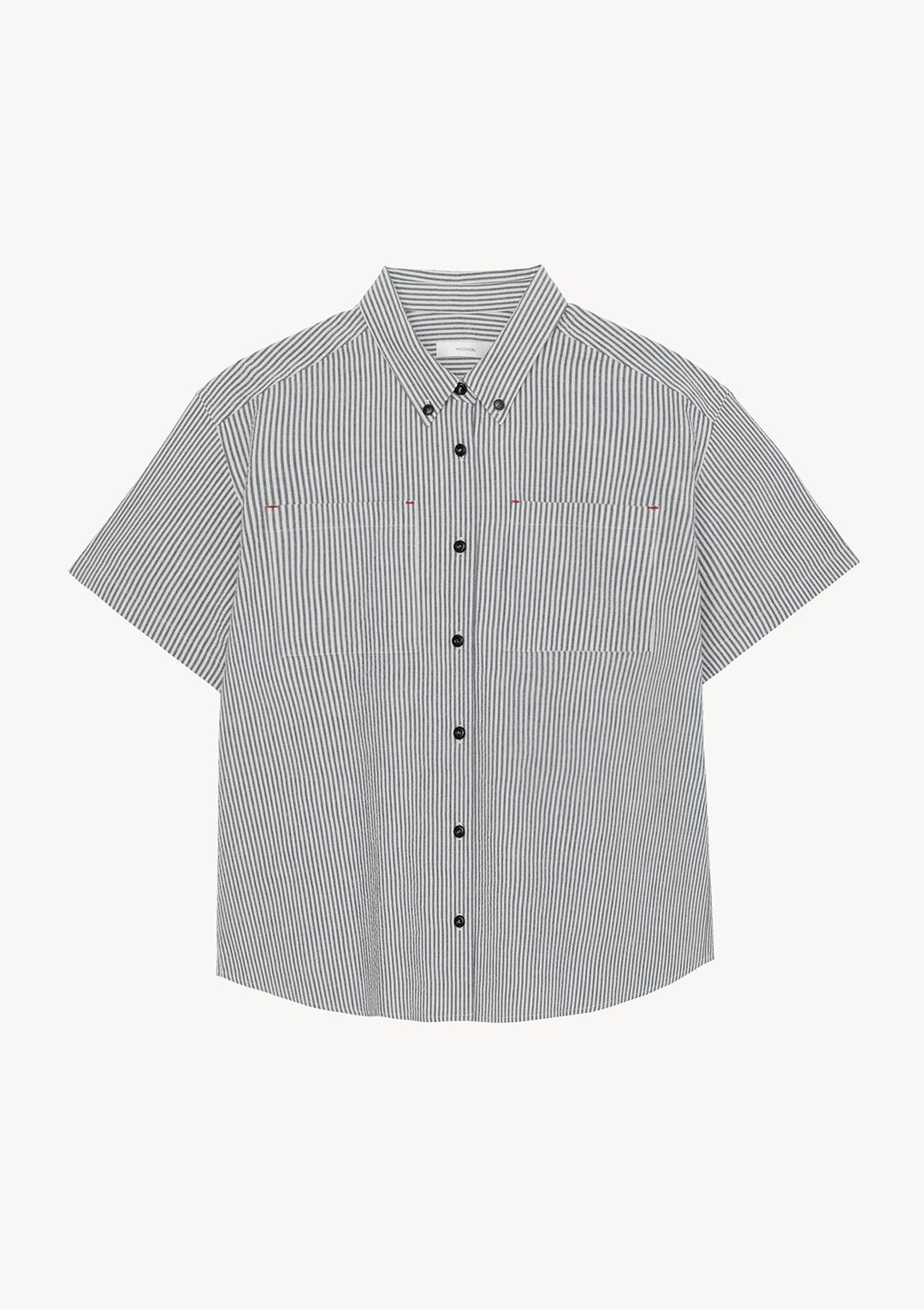 Como Half Shirt in Blue Stripe