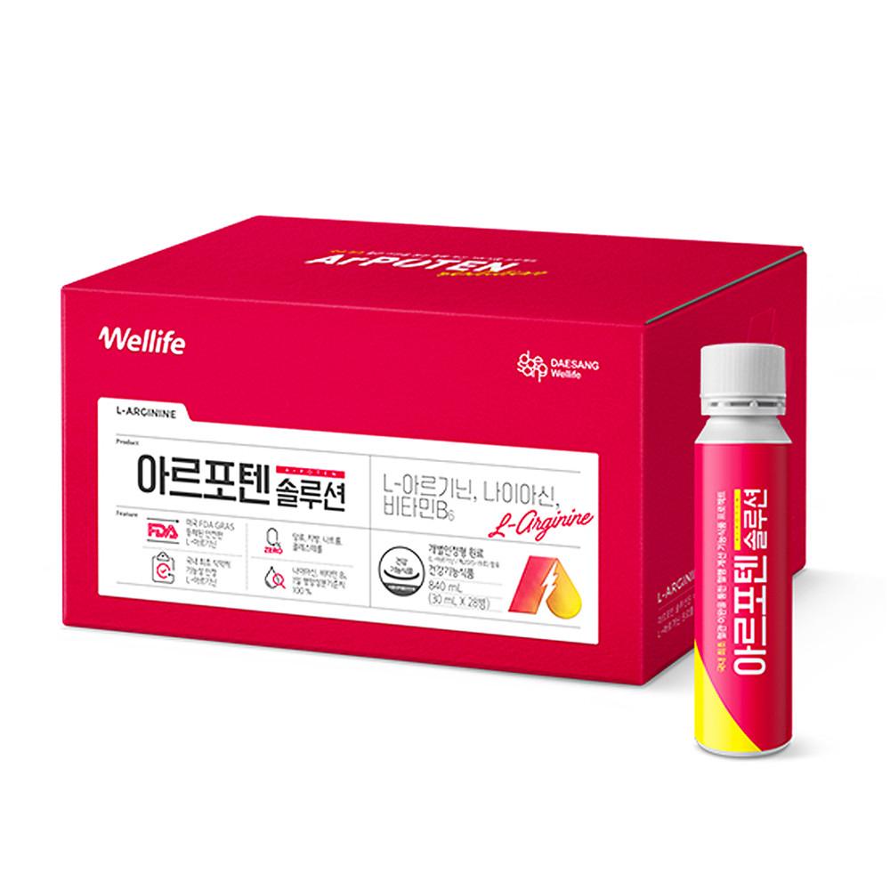 대상웰라이프 아르포텐 솔루션 4주분 (30ml x 28병) 식약처 인정 엘 L 아르기닌