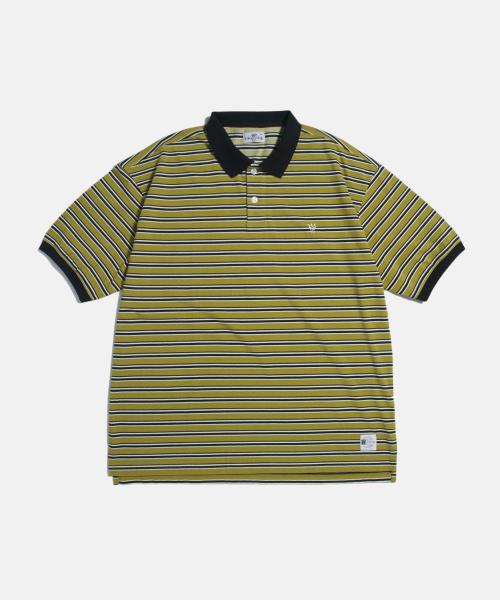 FD Stripe Rugby Collar Tee Olive
