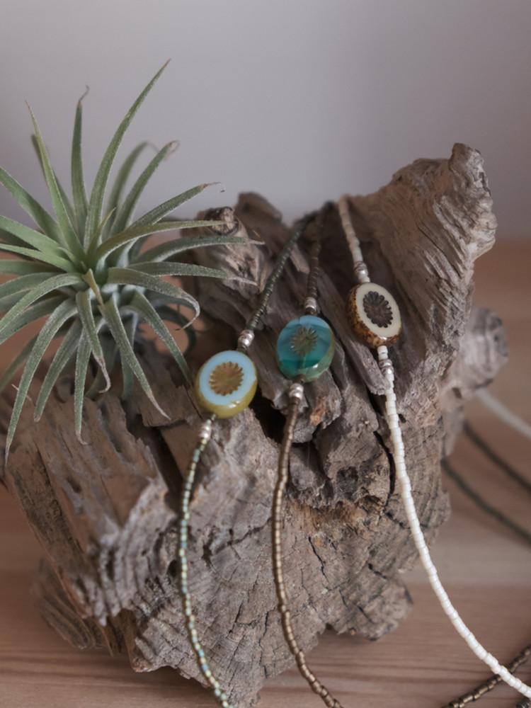 [자체제작] Oval Czechbead N. / 오벌 체코비즈 넥클리스.