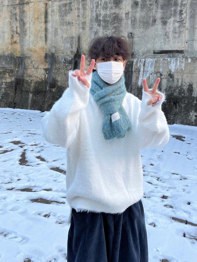 (화이트 당일출고) angora warmer KNIT -3C