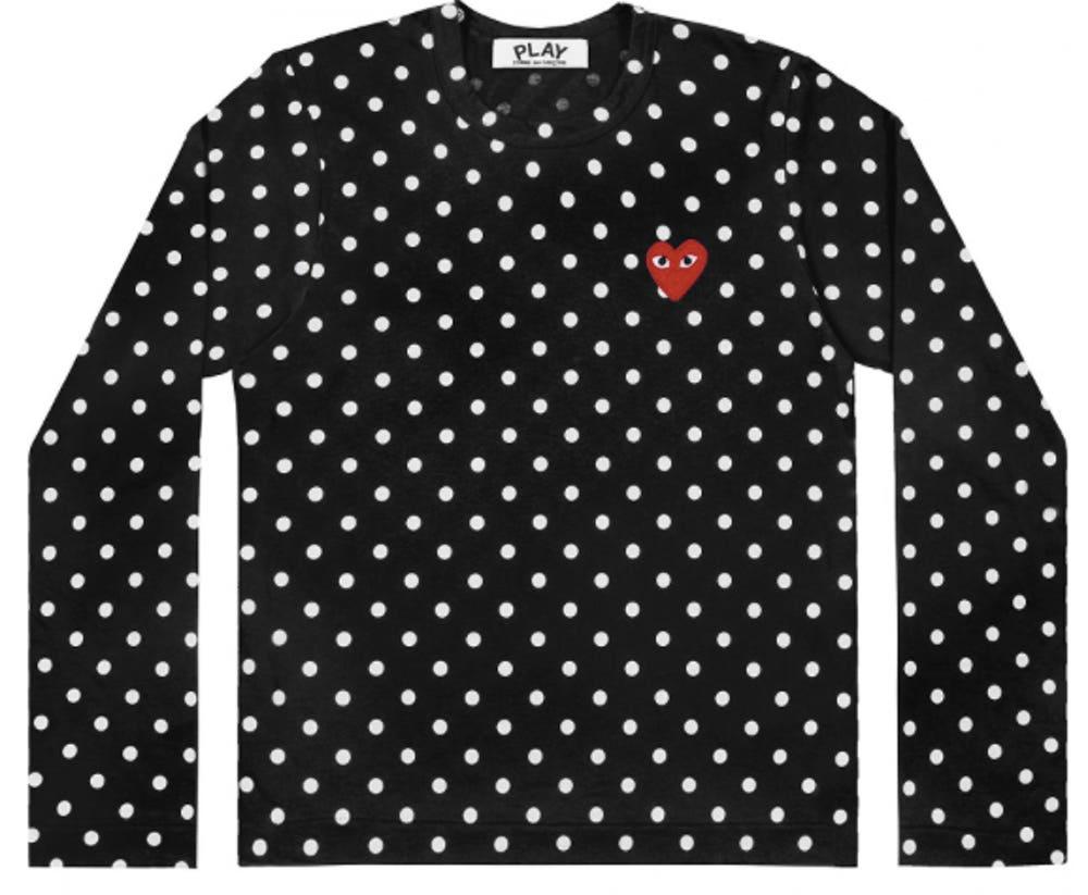 꼼데가르송도트티 블랙 레드와펜 남자