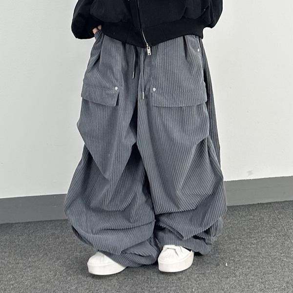 플랩 리벳 코듀로이 팬츠