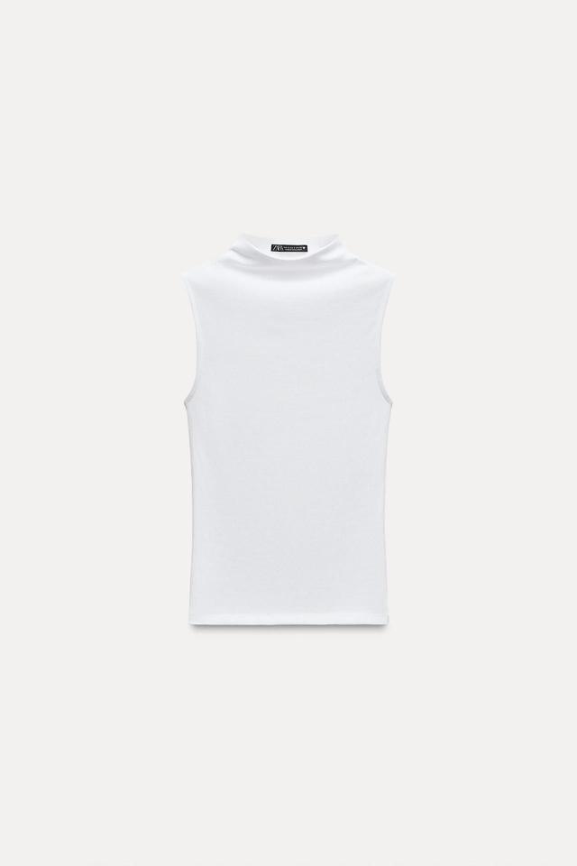 스페인샵 자라 코튼 모달 탑 3641/842 WHITE