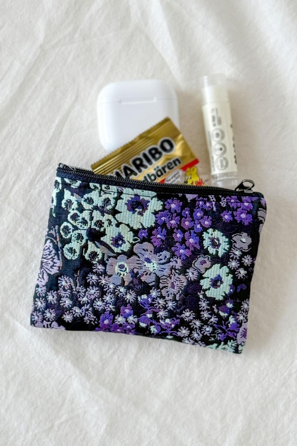 밤정원 보라 자카드 파우치