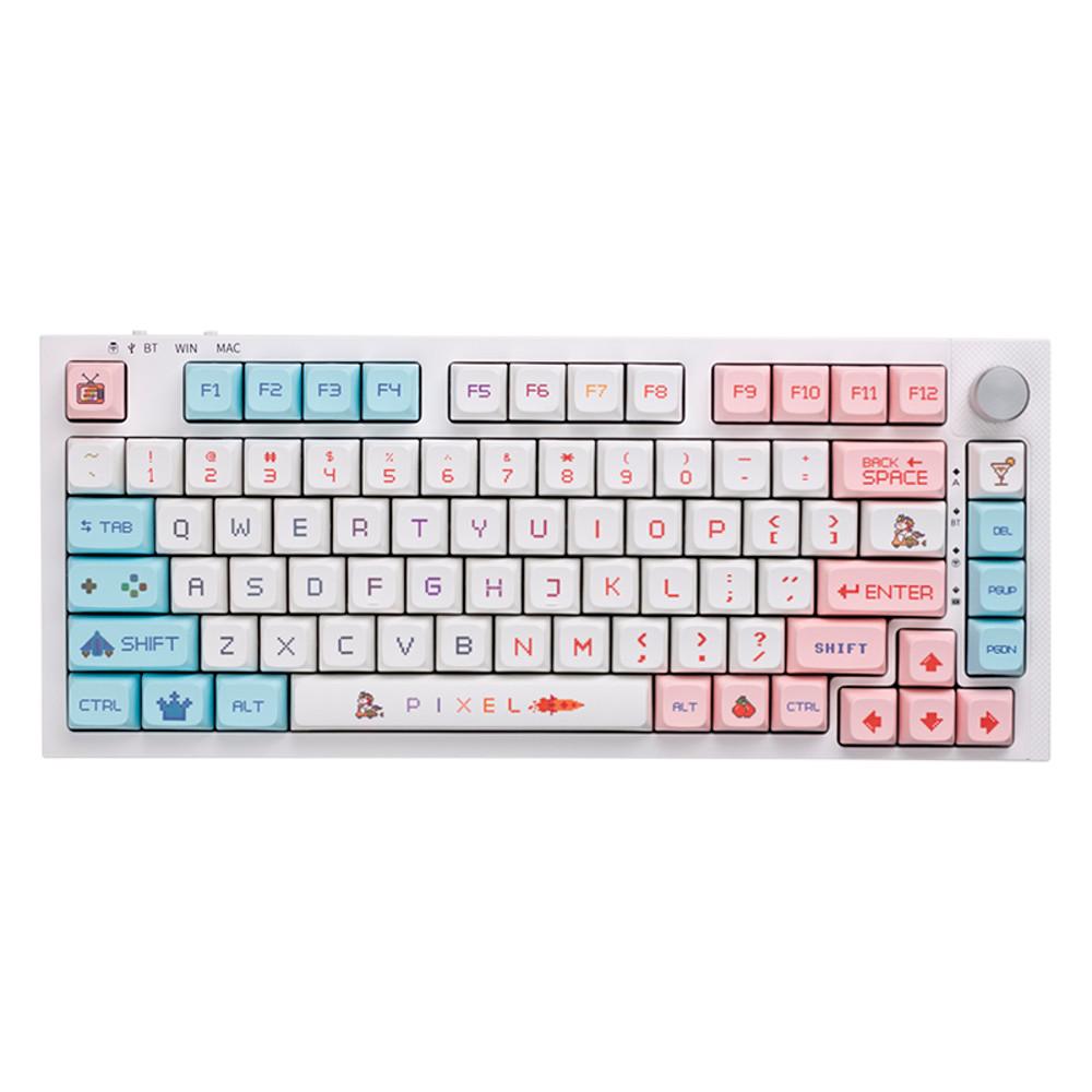 픽셀 게임 핑크 귀여운 XDA PBT 키캡 한성 레오폴드 키보드