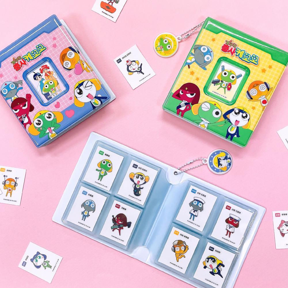 [개구리 중사 케로로 4포켓 띠부씰북] 고전문구 만화 포켓몬 짱구 디지몬 케로로 메이플스토리 쿠키런킹덤 빵 띠부띠부씰 컬렉션북 증사 띠부씰 보관 앨범