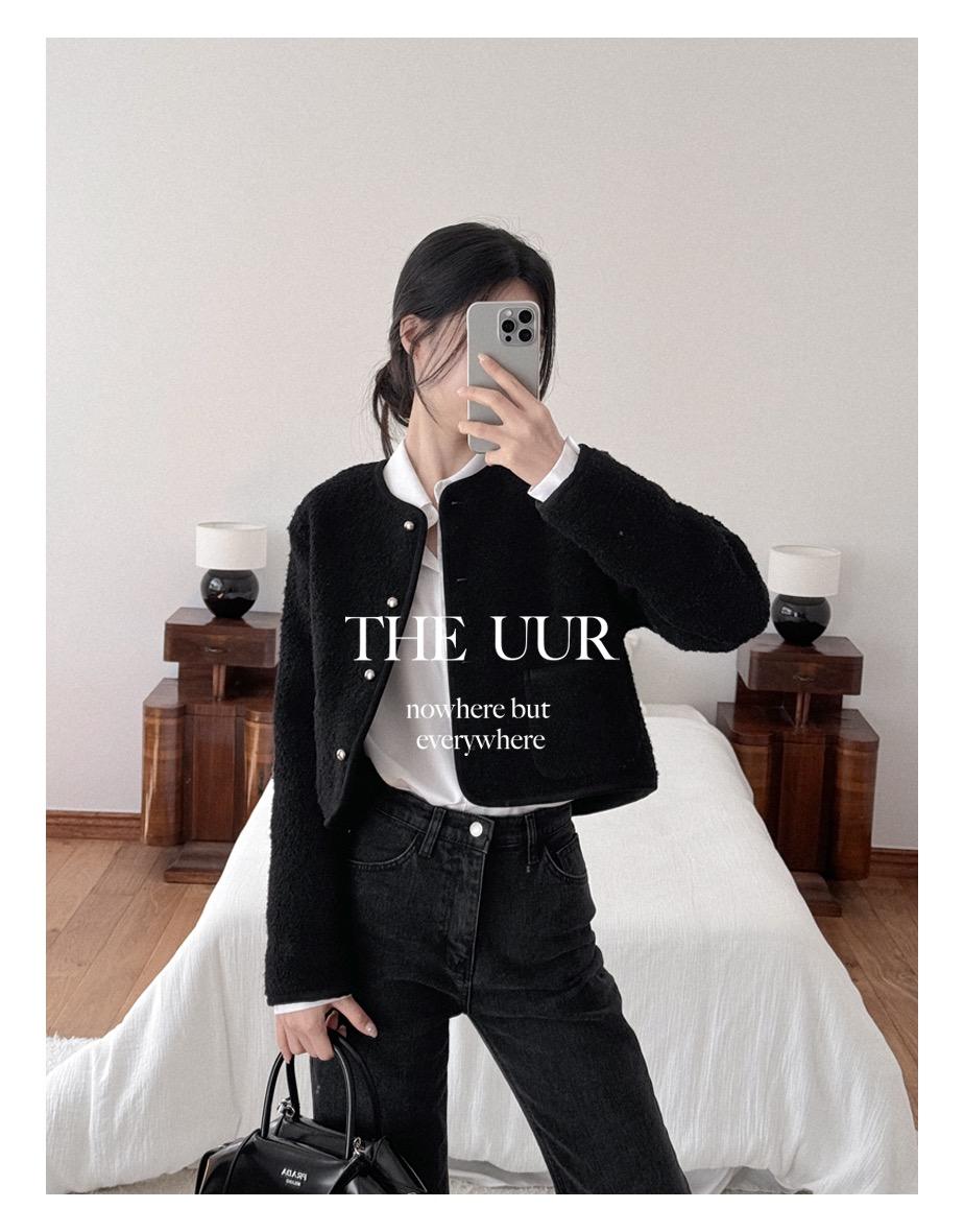 [10일소요] uur suede alpaca tweed jacket [black]