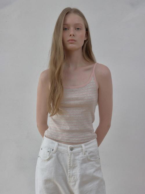 스트라이프 캐미솔 (핑크)