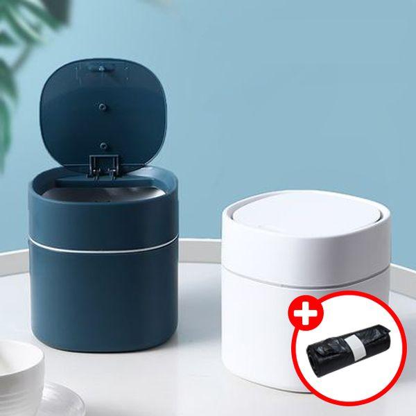 미니 휴지통 원터치 주방 인테리어 쓰레기통 사무실 화장대