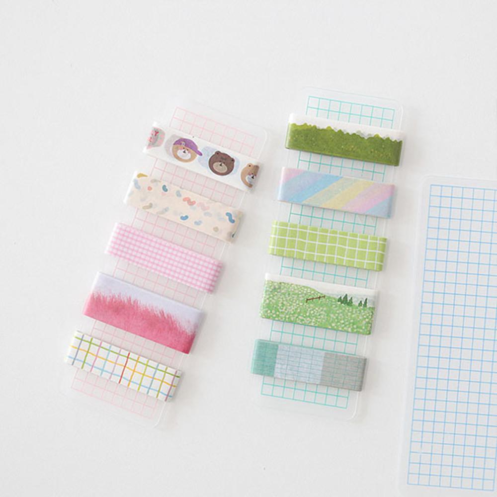 마스킹테이프 마테 다꾸 그리드 소분 보관 정리 감개