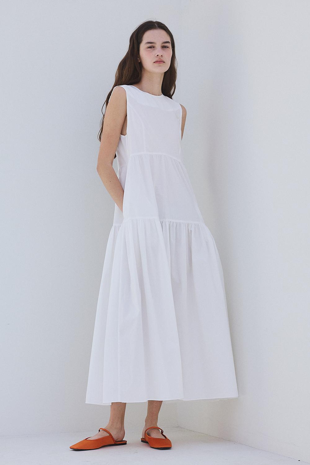 [REFURB] SLEEVELESS DRESS_white