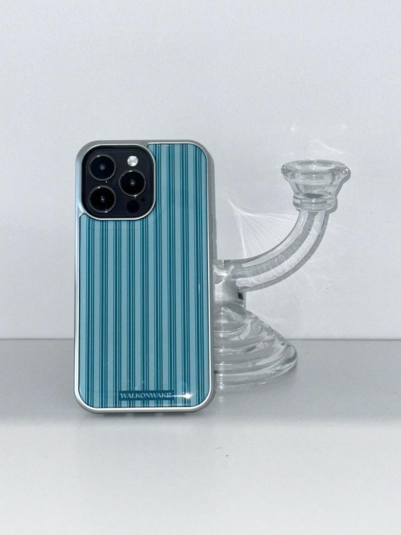[에폭시 실버] Stripe case(green)