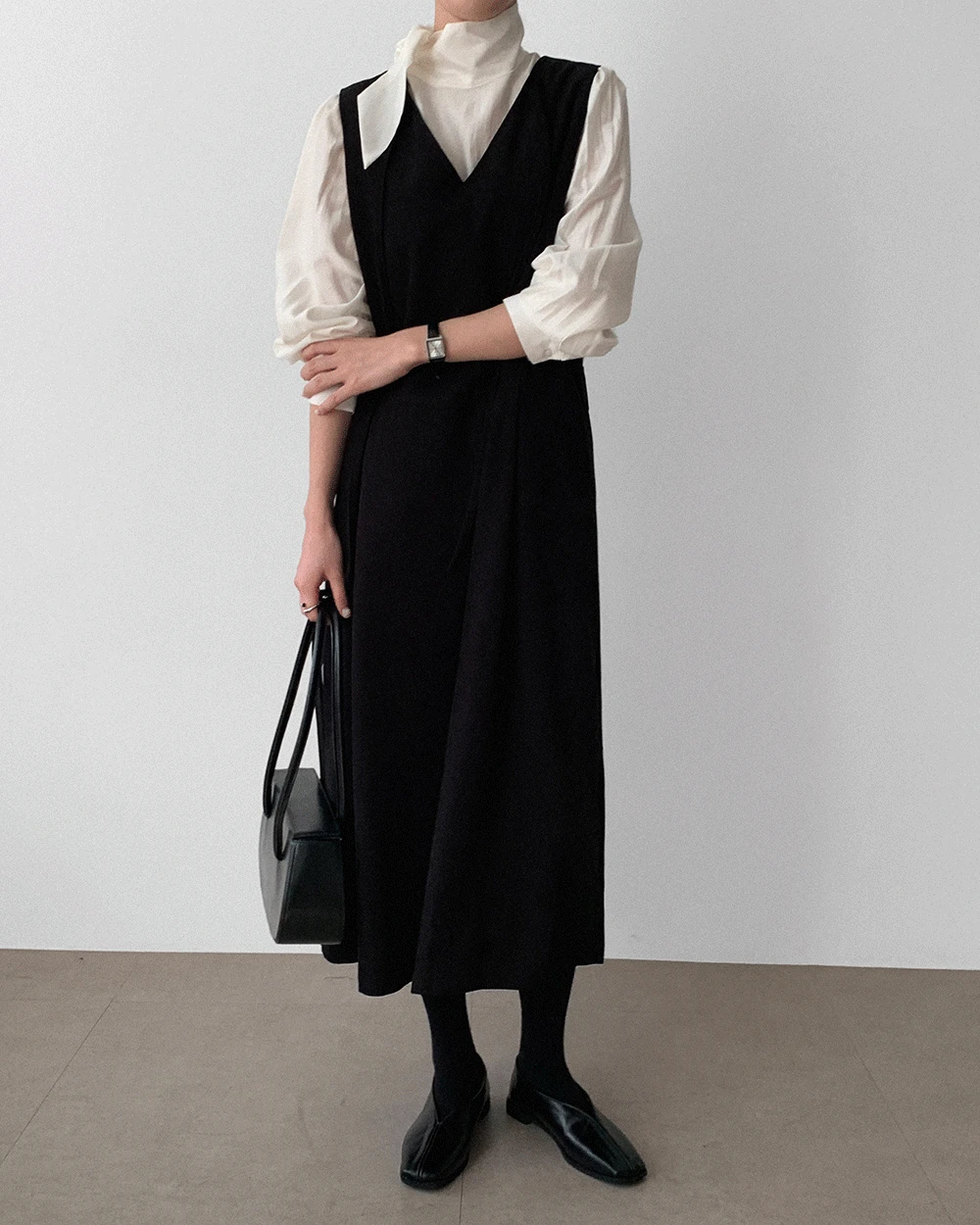 유브 코듀로이 롱 골덴 원피스