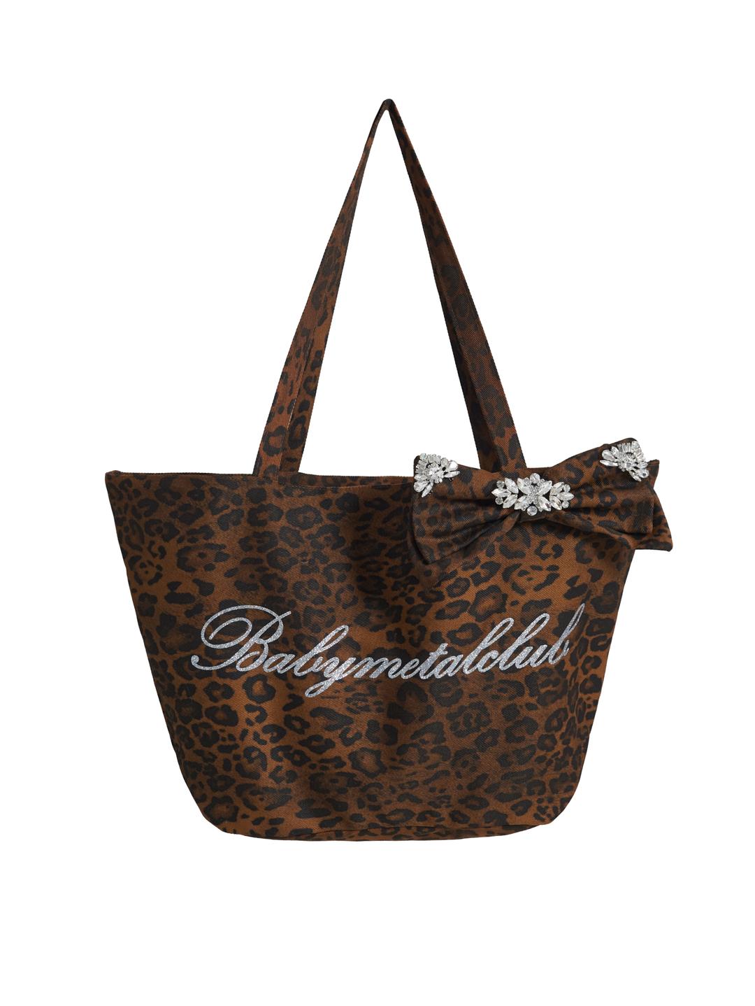 Jewel leopard ribbon bag