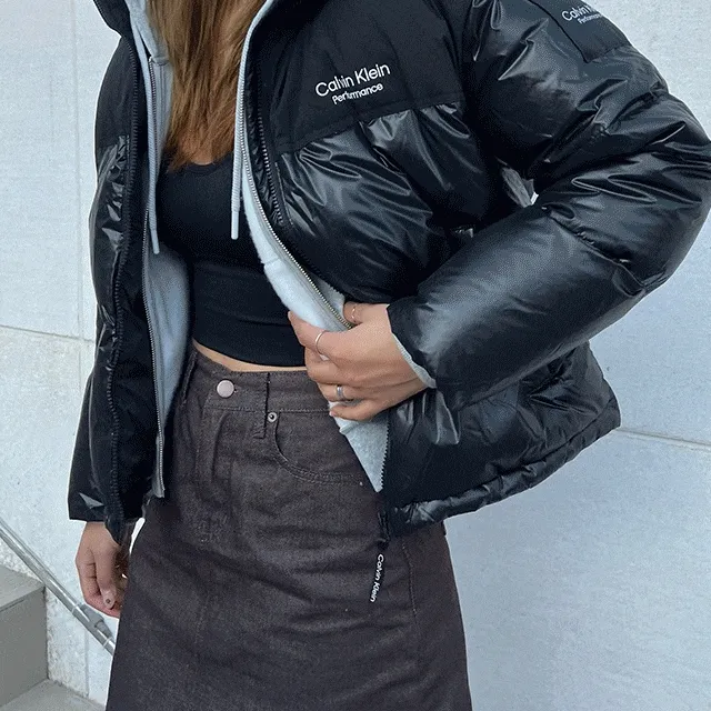 캘빈클라인 여성 덕다운 패딩