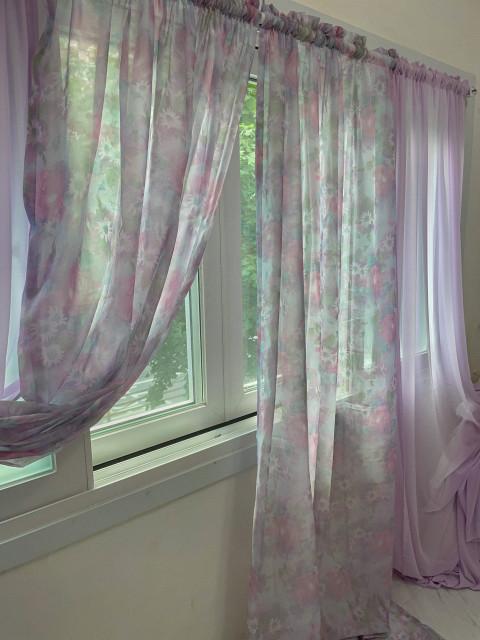 그리고낭만 dreamlike flower curtain 플라워 라벤더 연보라 커튼 빈티지 레트로