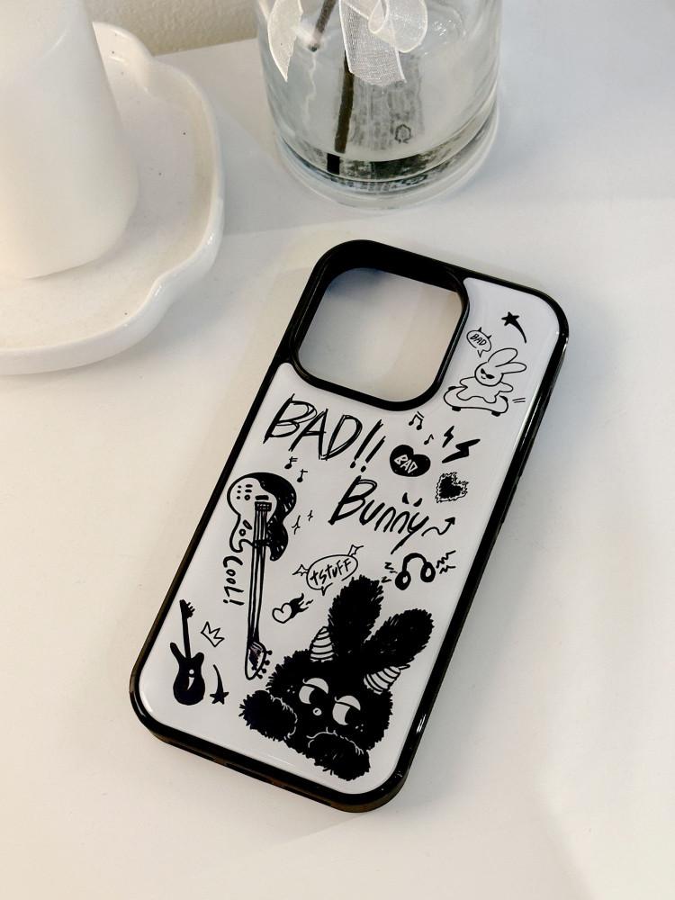 [에폭시 범퍼 케이스] 블랙 배드버니 아이폰 14