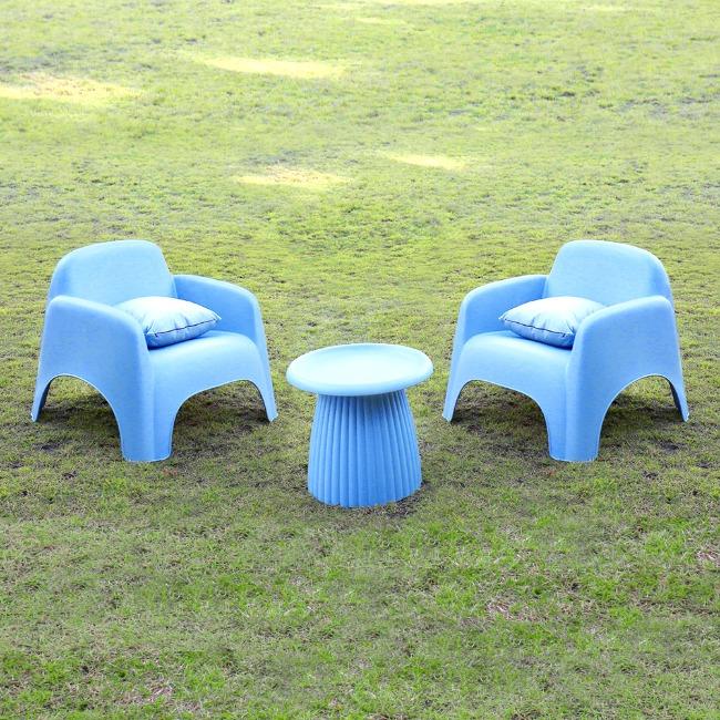 하비토피세트ㅣ야외세트 플라스틱의자 야외의자테이블 사이드테이블ㅣEB474 피카소가구