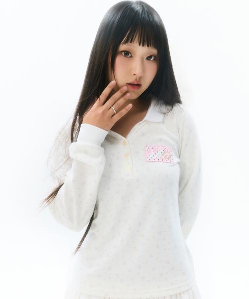 [MY MELODY] PATCH RUGBY TEE(IVORY)