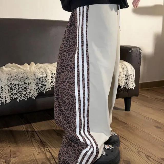 (2colors) 하프 백 레오파드 호피 무늬 트랙 팬츠