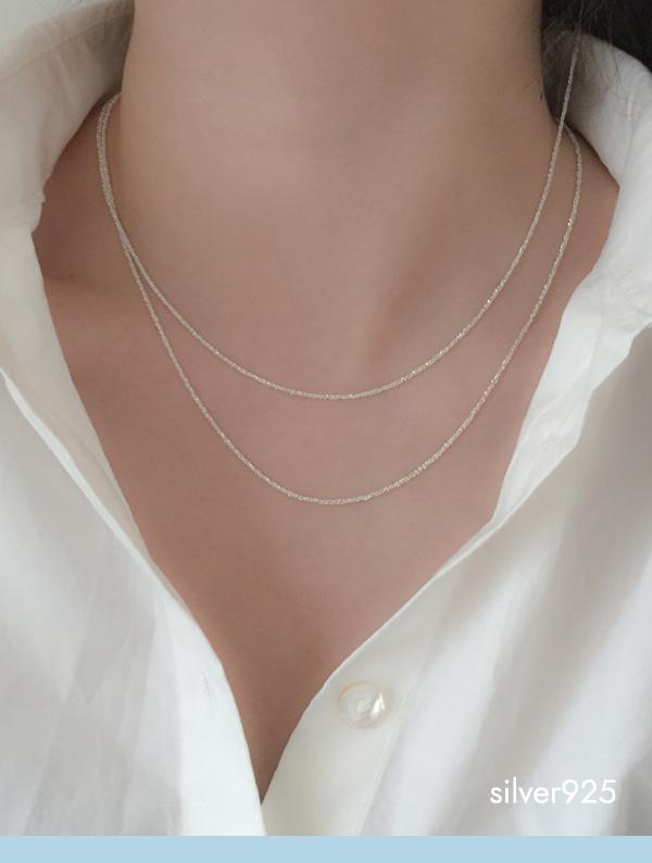 knit necklace (silver925)