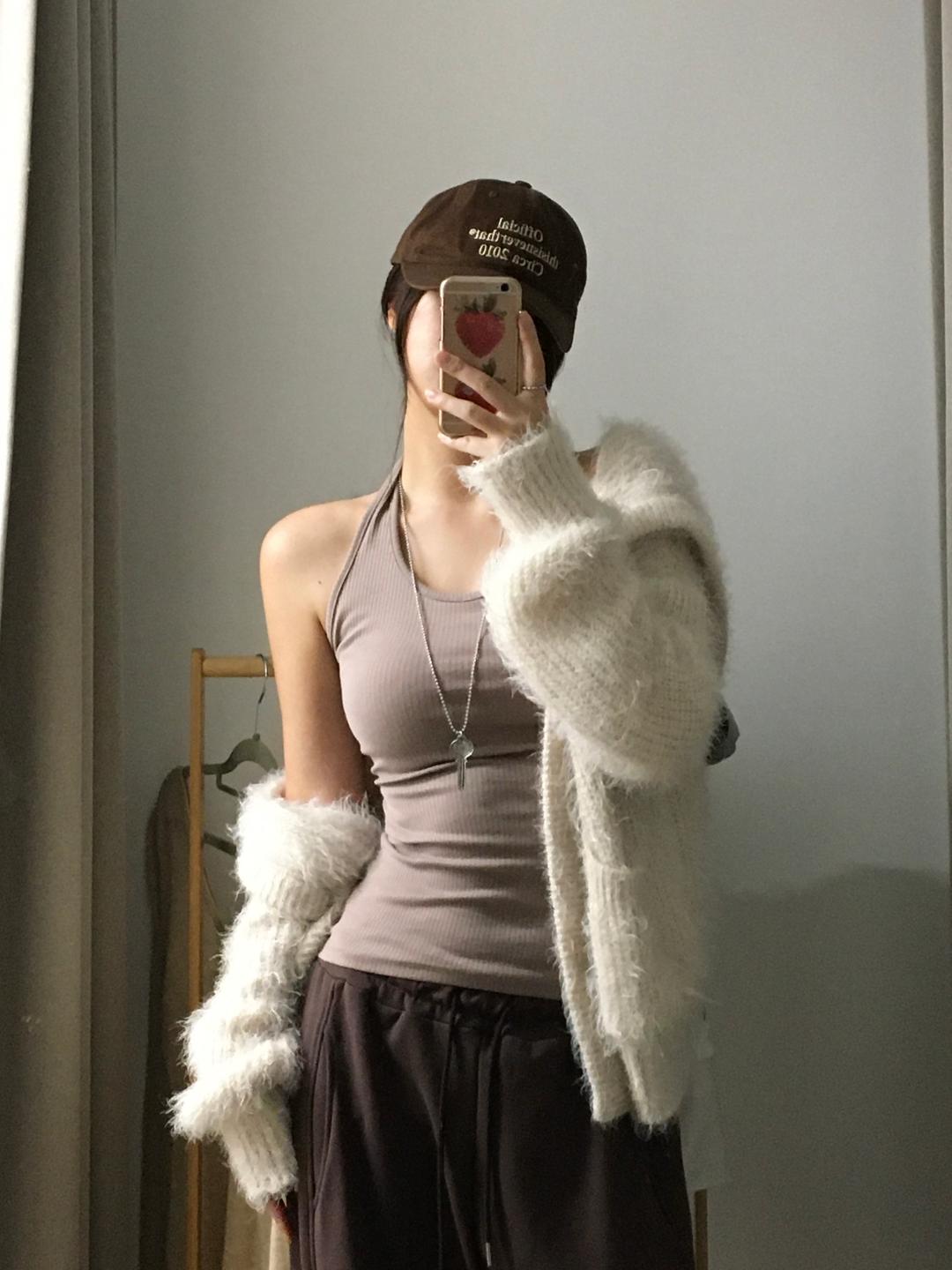 오브더로지 [미친핏/MD강추] 레제 롱 홀터 골지 나시 쫀쫀 몸매보정 허얇골넓핏 허리잘록 레이어드 (5col)