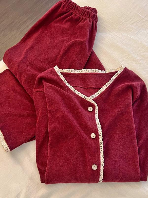 레드무드 긴팔 상하세트 파자마 잠옷