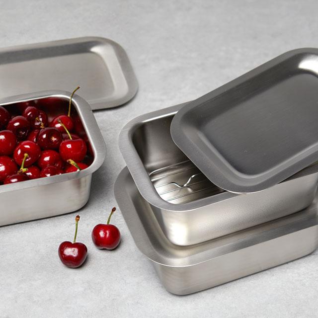 코이누 스테인리스 작은 사각 트레이 깊은 사각 밧드 2종 / 스텐밧드