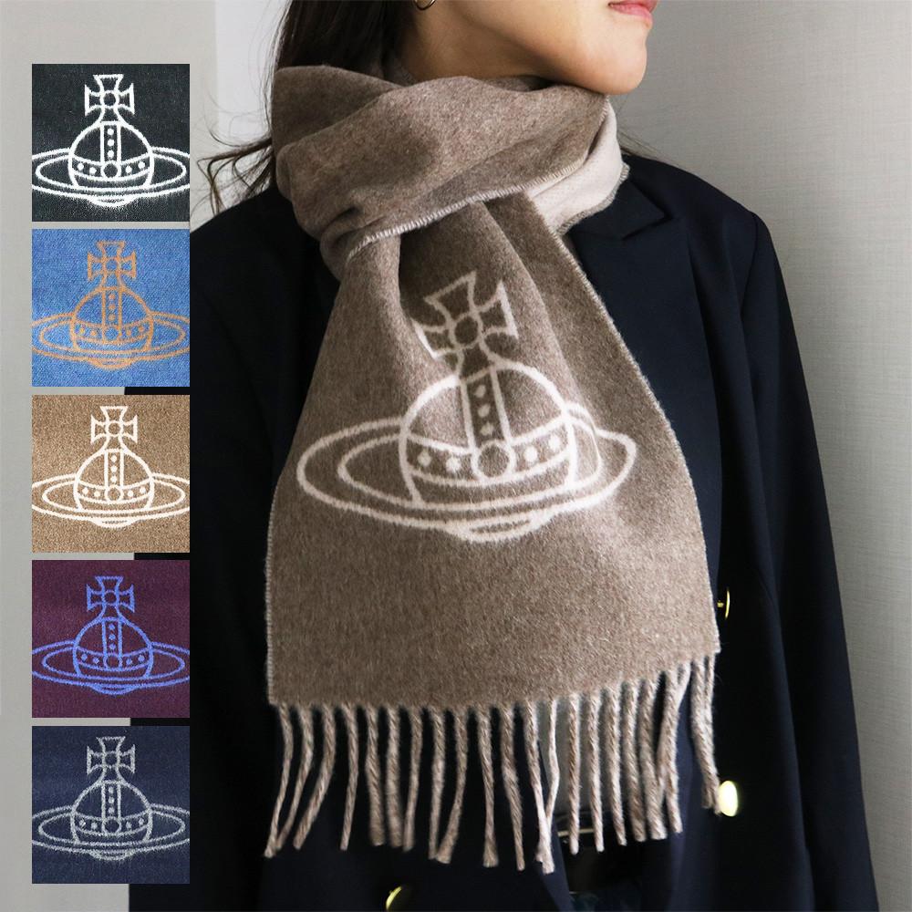 비비안웨스트우드 22FW  울 ORB 리버시블 머플러 목도리 W0023