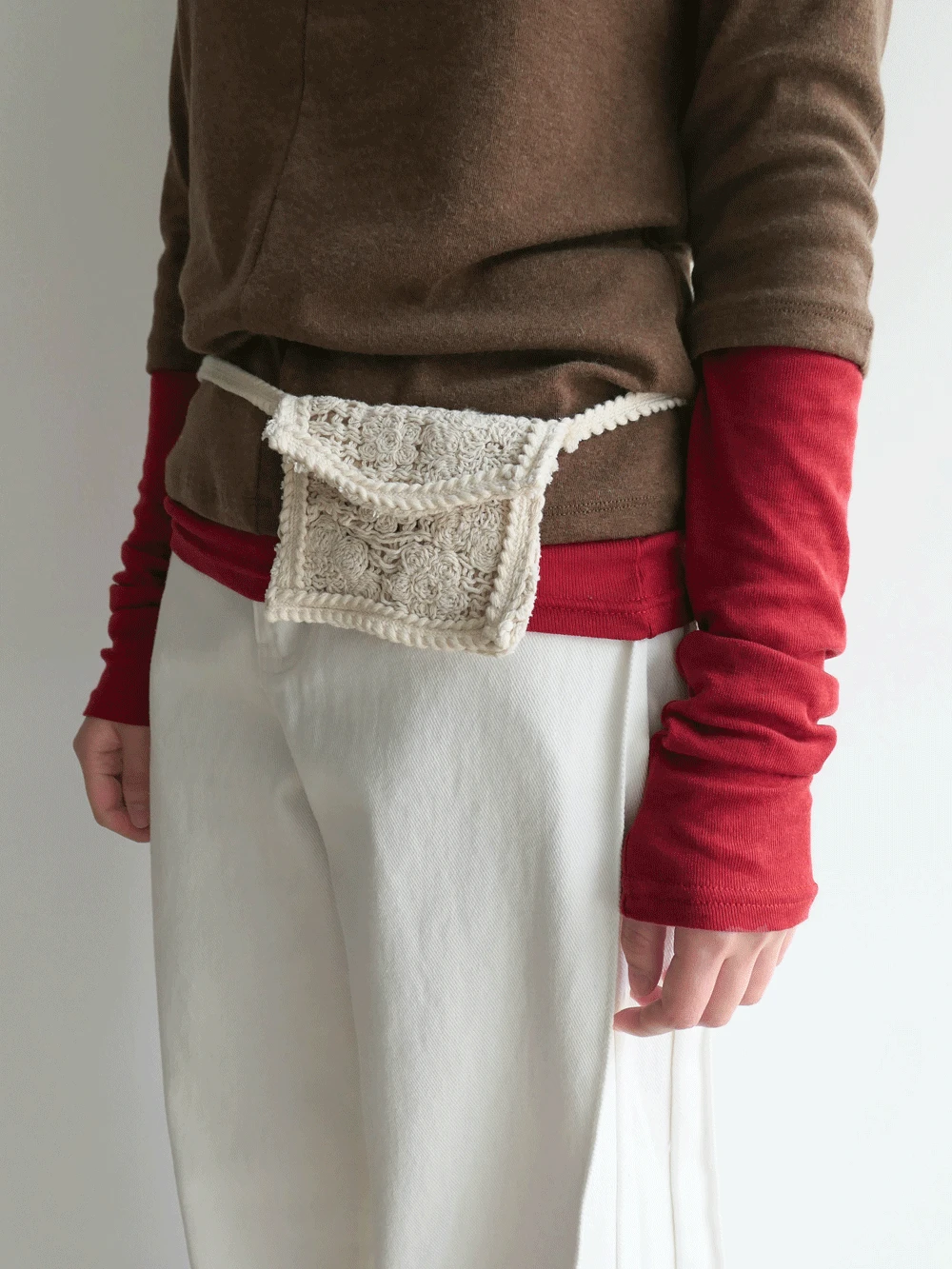 크로쉐 포켓 벨트 백