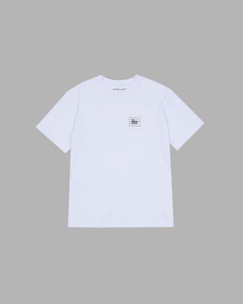 CUBIC LOGO STITCHED T-SHIRTS (WHITE)