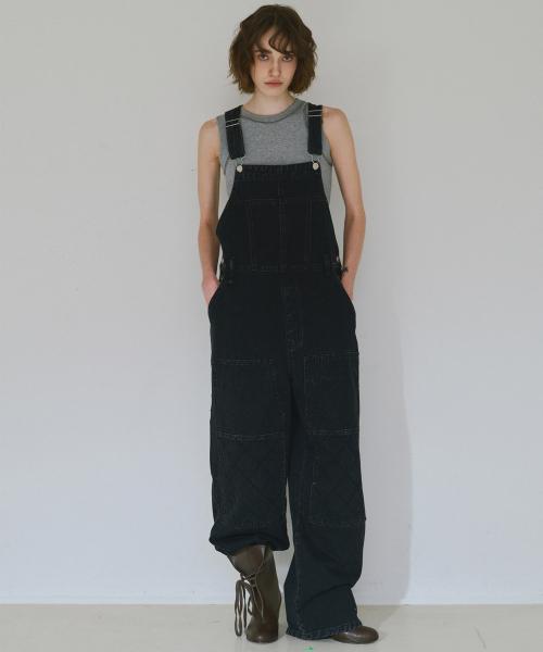 더블니 크로스 오버롤 [블랙]