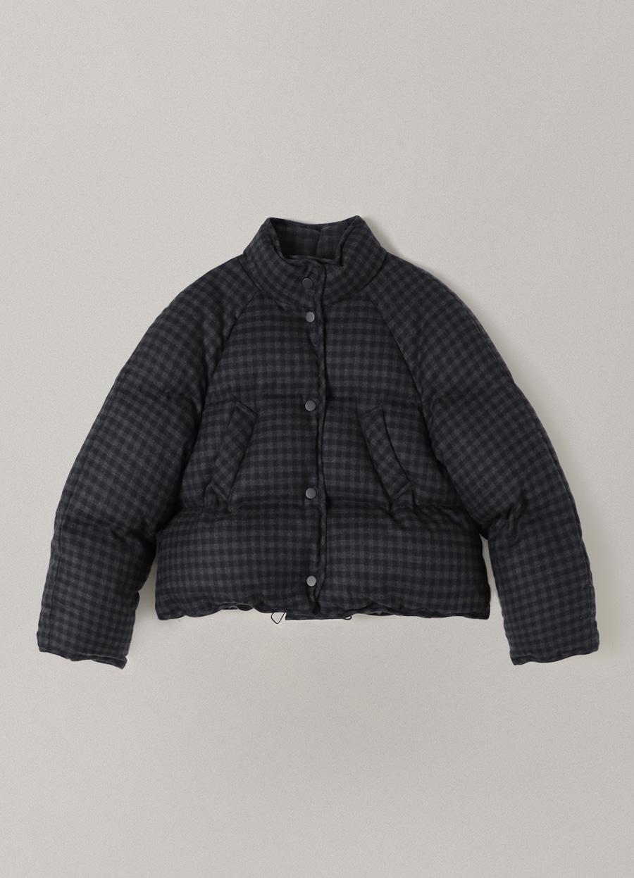 Cropped string puffer jacket (Hale navy)