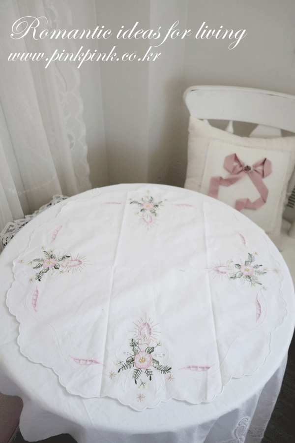 빈티지 원형 테이블 매트