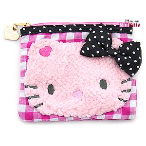 산리오 헬로키티 티슈홀더 겸 동전지갑 (블랙도트리본)