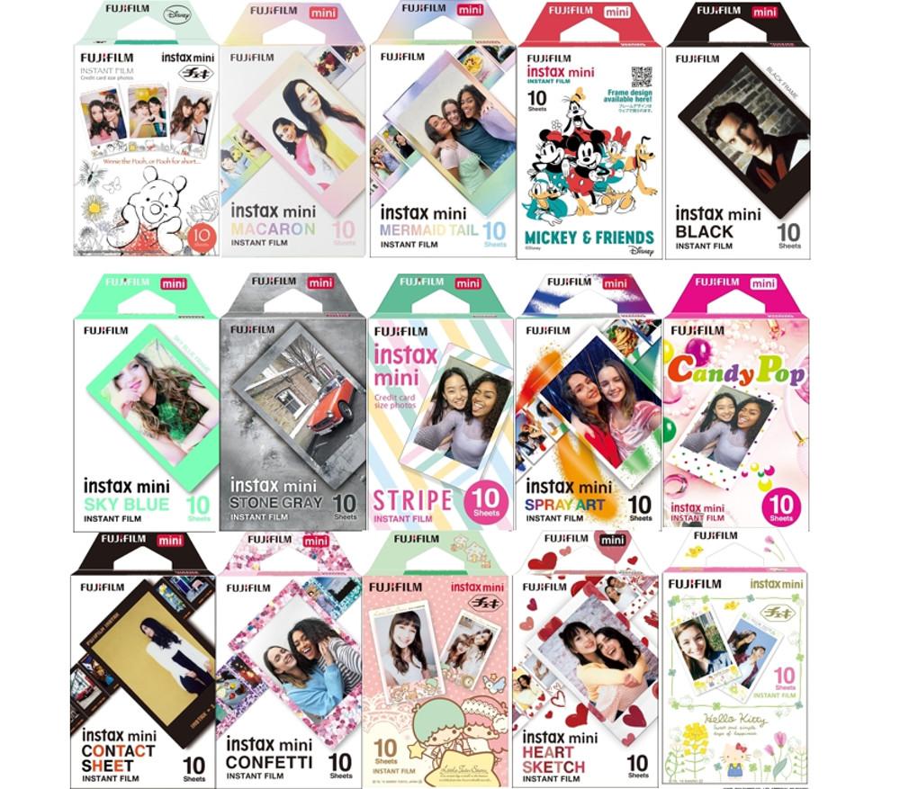 인스탁스 미니필름 10매 산리오 키티 디즈니 미키 리플레이 폴라로이드 15종 모음전