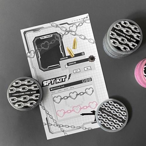 실버체인 투명 마스킹테이프