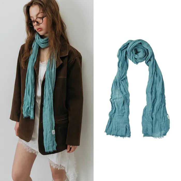 [29CM단독][5차 리오더] NATURAL GAUZE MIST LONG SCARF_BLUE