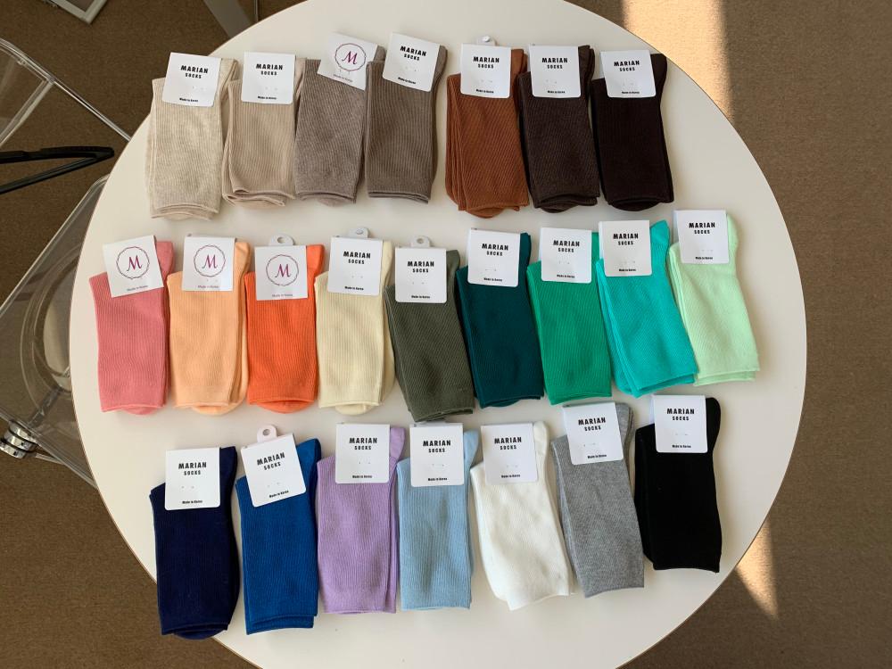 (당일배송) 베이직 골지 발목 양말