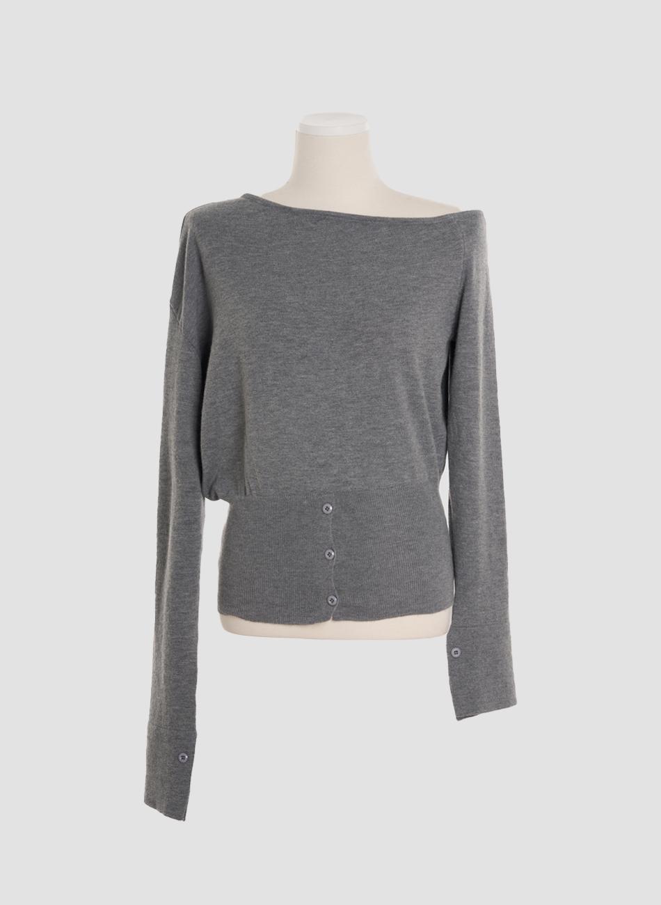 언발오프숄더니트