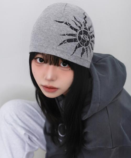 Sun Eyes Beanie_[Gray]