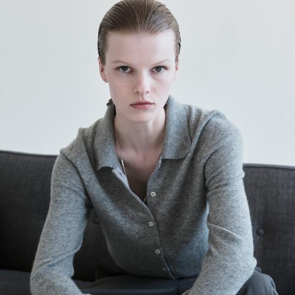 100% Pure Cashmere Shirt Cardigan_3 Colors