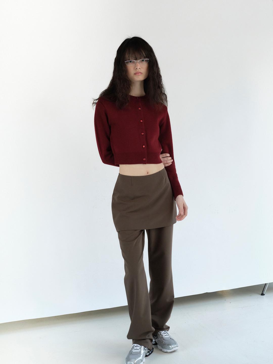 LUCY SKIRT PANTS IN BEIGE / BROWN