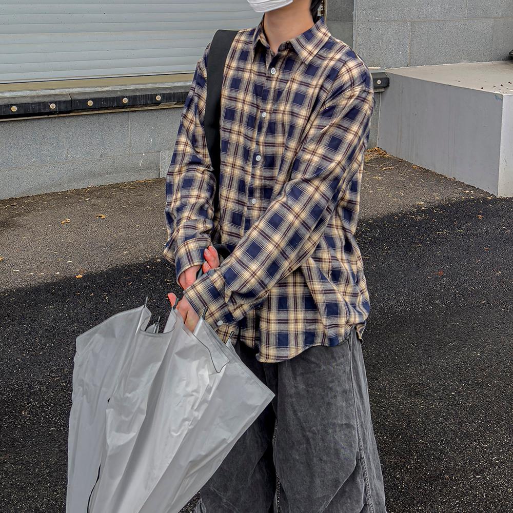 니들 오버핏 체크 셔츠 : 지금 JIIGEUM